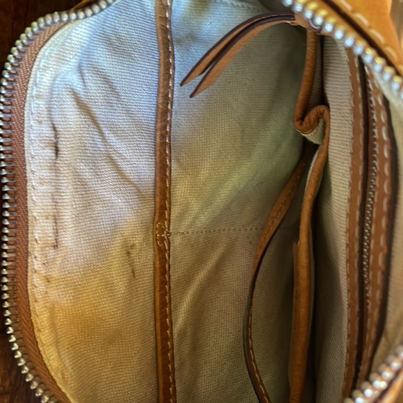 VTG MICHAEL KORS Camel Brown Leather Studded Boho Hippie Shoulder Bag Purse - Picture 9 of 16